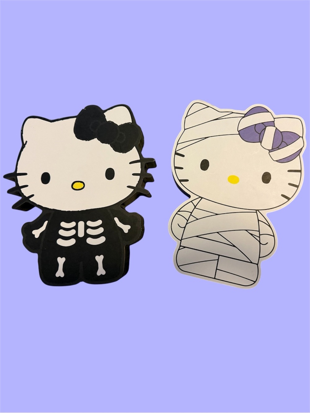 Sanrio Wooden Block Wall Hanging Hello Kitty Decor Halloween Mummy Skeleton Cute